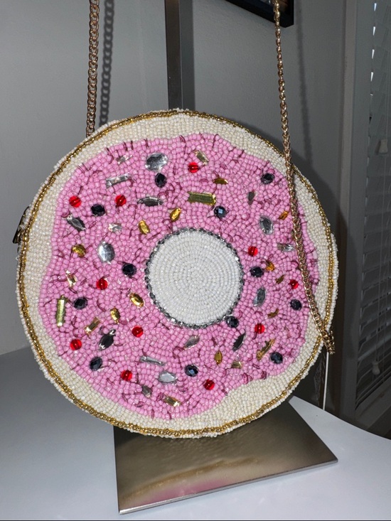 Handbags - Beaded Doughnut Crossbody Bag